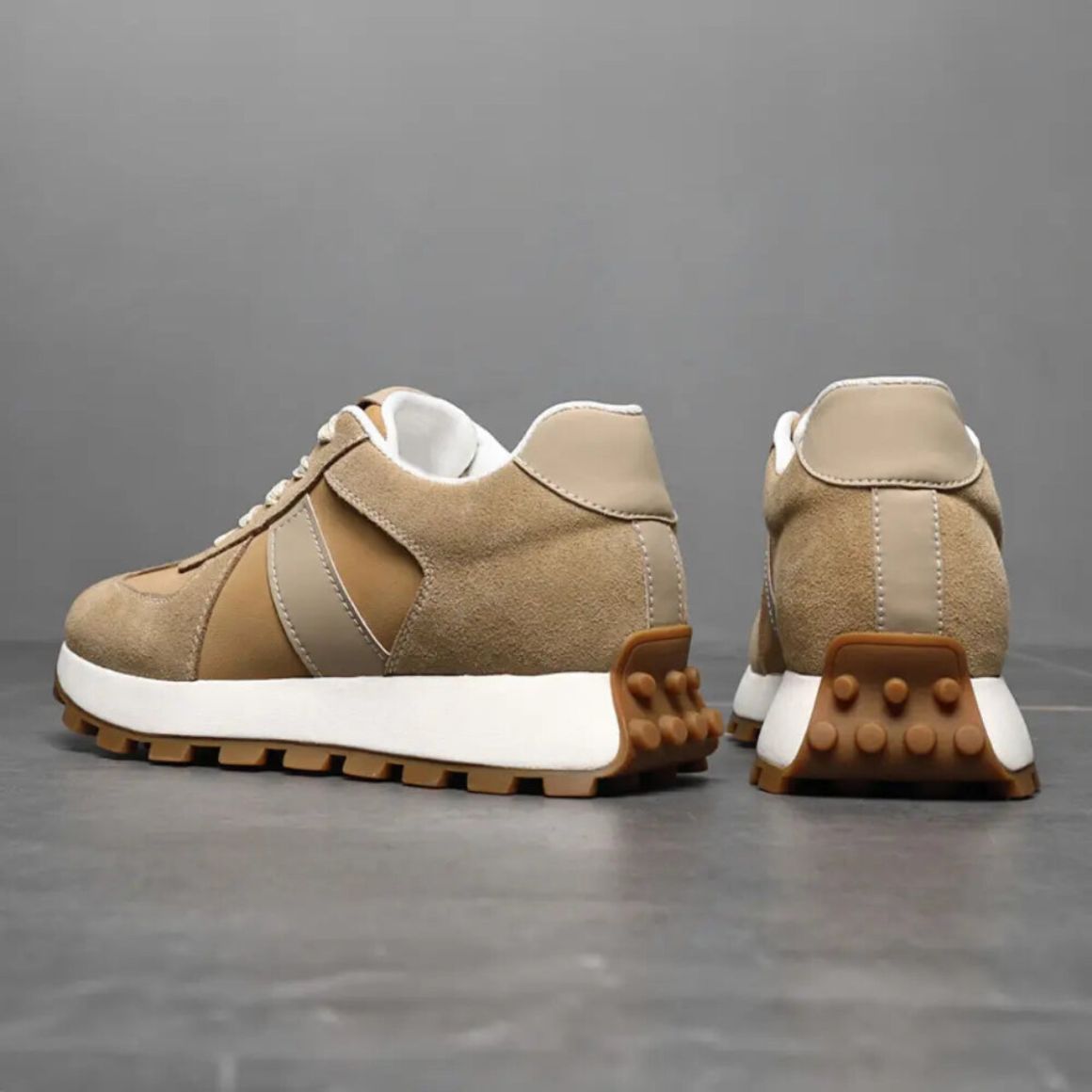 Sentry - 9cm (3.5") – Men's Elevator Shoes (Height Increasing, Hidden Lift) – Beige