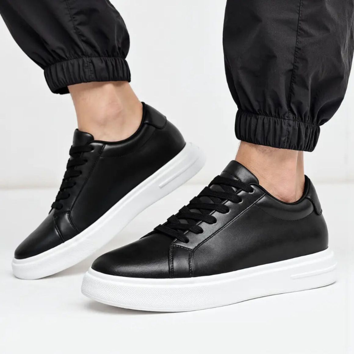 Aurex - 8cm (3") – Men's Elevator Shoes (Height Increasing, Hidden Lift) – Black