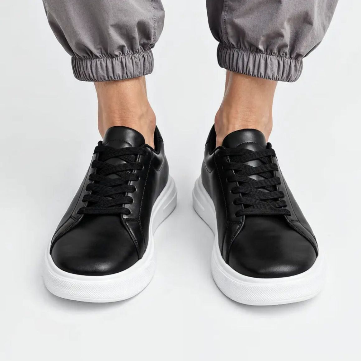 Aurex - 8cm (3") – Men's Elevator Shoes (Height Increasing, Hidden Lift) – Black