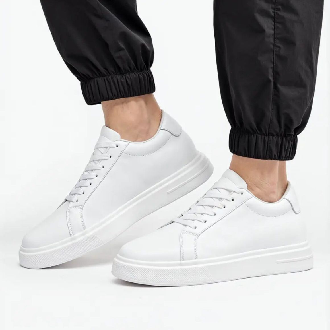 Aurex - 8cm (3") – Men's Elevator Shoes (Height Increasing, Hidden Lift) – White