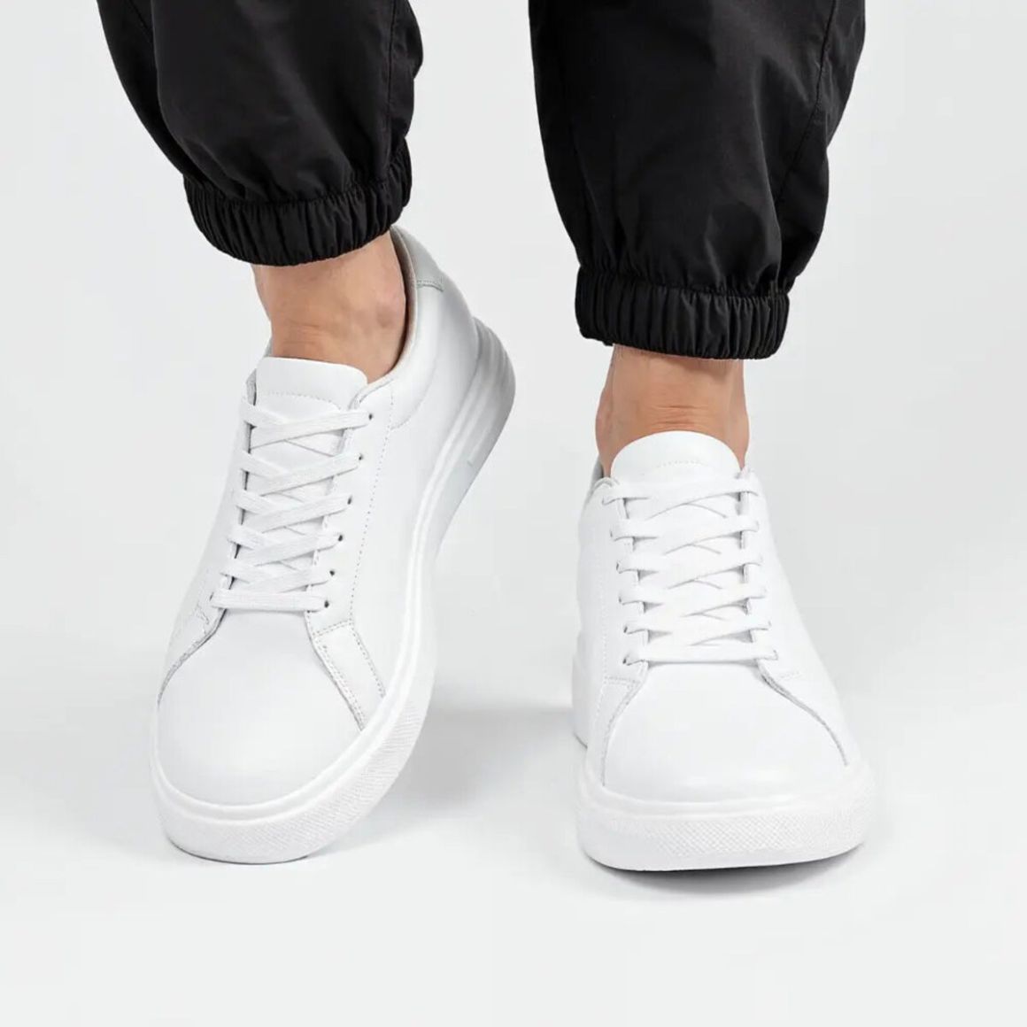 Aurex - 8cm (3") – Men's Elevator Shoes (Height Increasing, Hidden Lift) – White