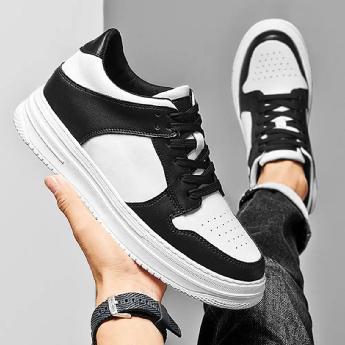 Daxon - 8cm (3") – Men's Elevator Shoes (Height Increasing, Hidden Lift) – White