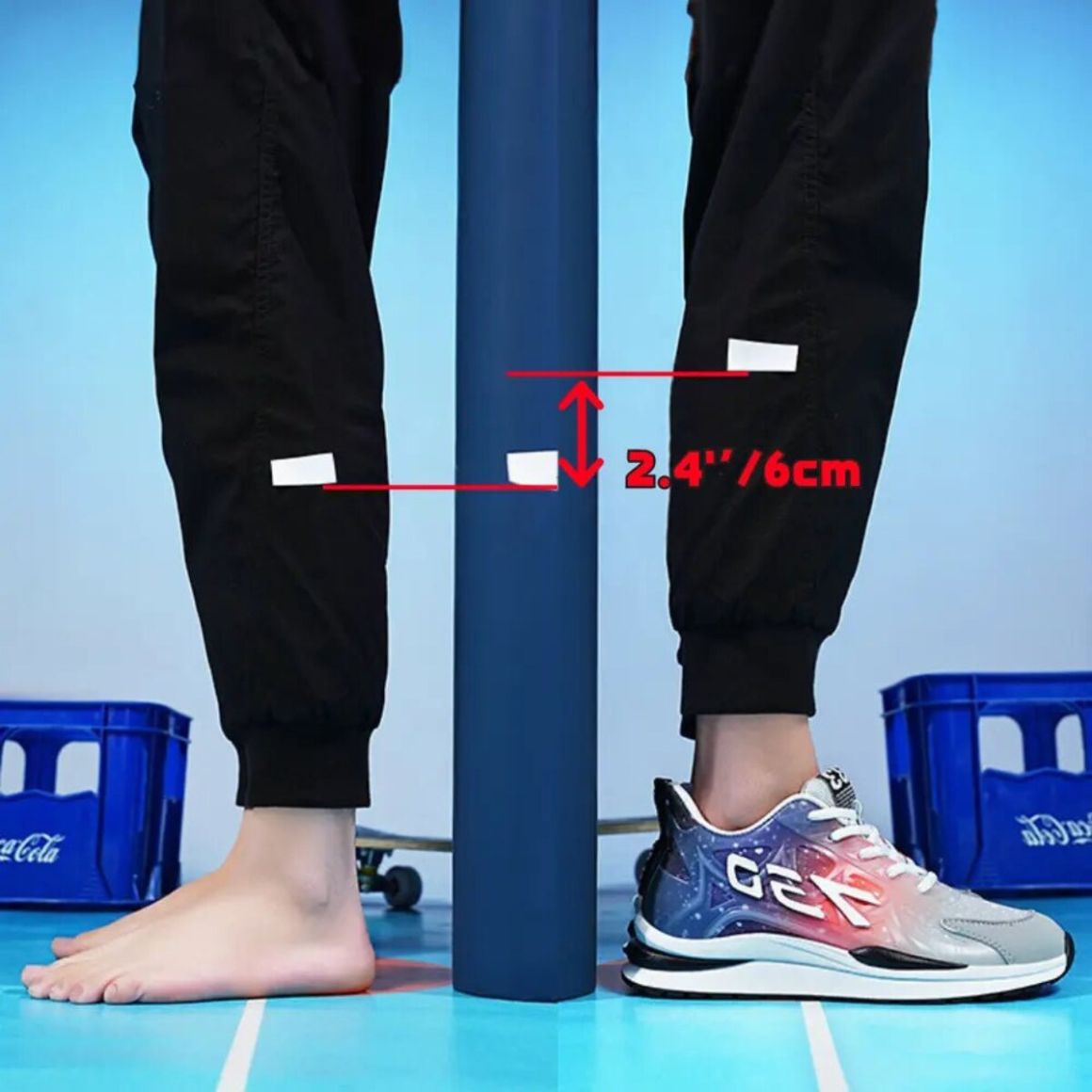 Lumi 750 - 8cm (3") – Men's Elevator Shoes (Height Increasing, Hidden Lift) – Blue & Red