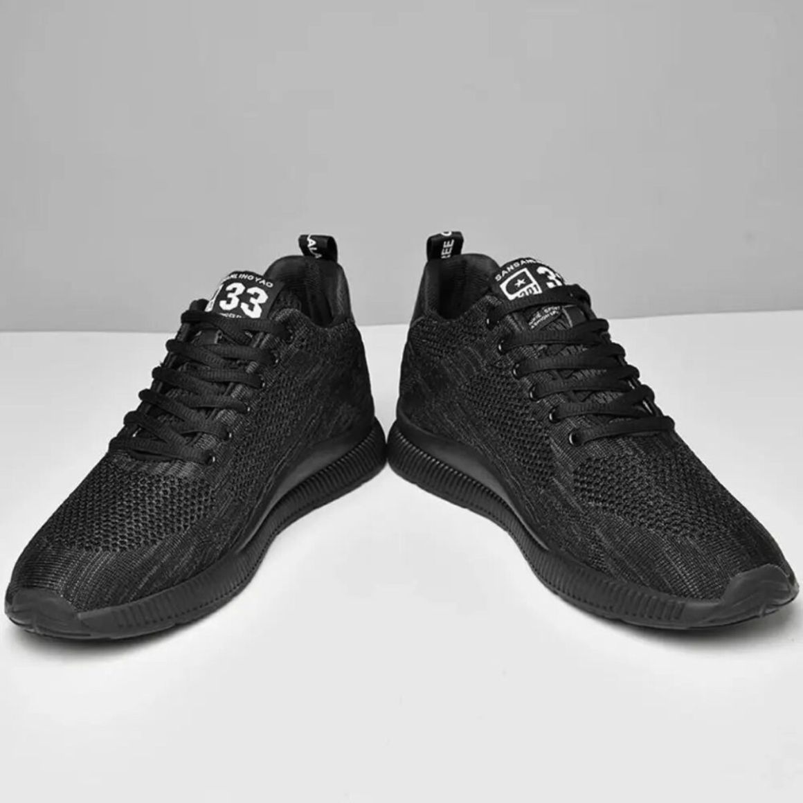 Stride 33 - 7cm (2.7") – Men's Elevator Shoes (Height Increasing, Hidden Lift) – Black