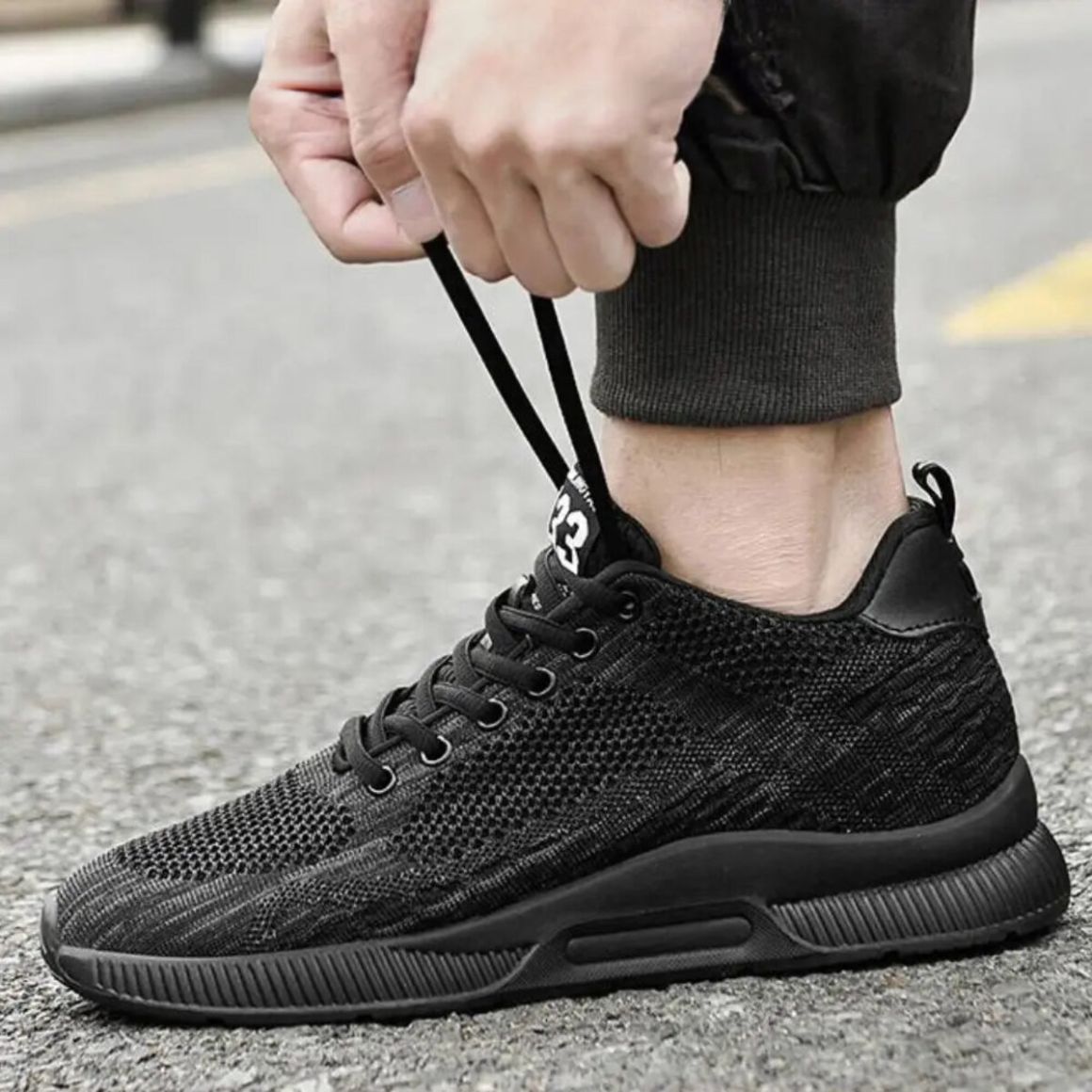 Stride 33 - 7cm (2.7") – Men's Elevator Shoes (Height Increasing, Hidden Lift) – Black