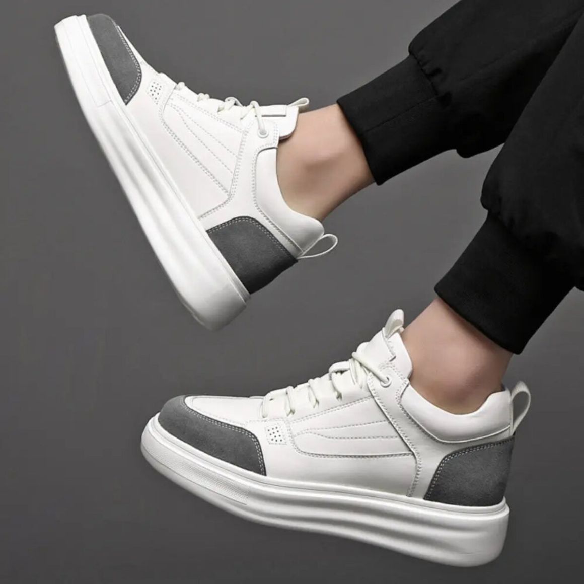 Ravik - 8cm (3") – Men's Elevator Shoes (Height Increasing, Hidden Lift) – White