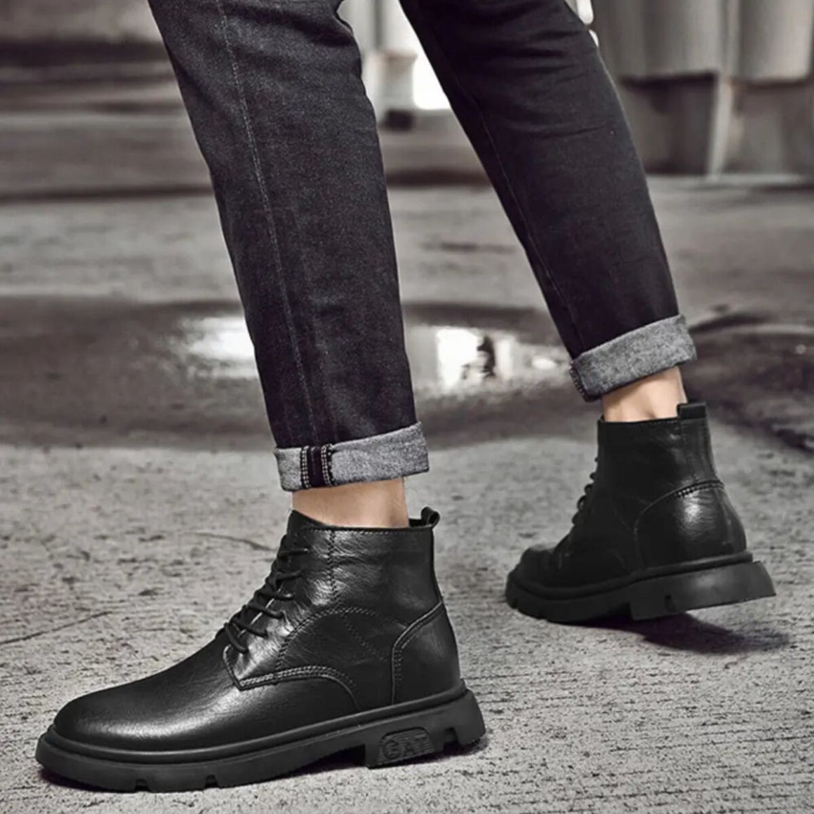 GAT - 8cm (3") – Men's Elevator Shoes (Height Increasing, Hidden Lift) – Black
