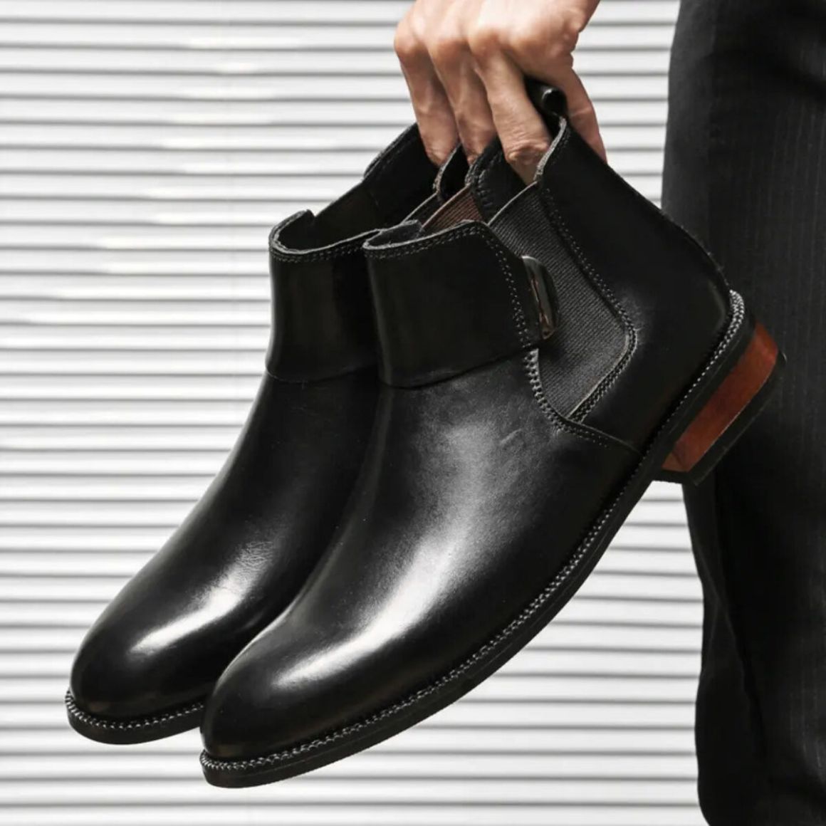 Lustrous - 8cm (3") – Men's Elevator Shoes (Height Increasing, Hidden Lift) – Black