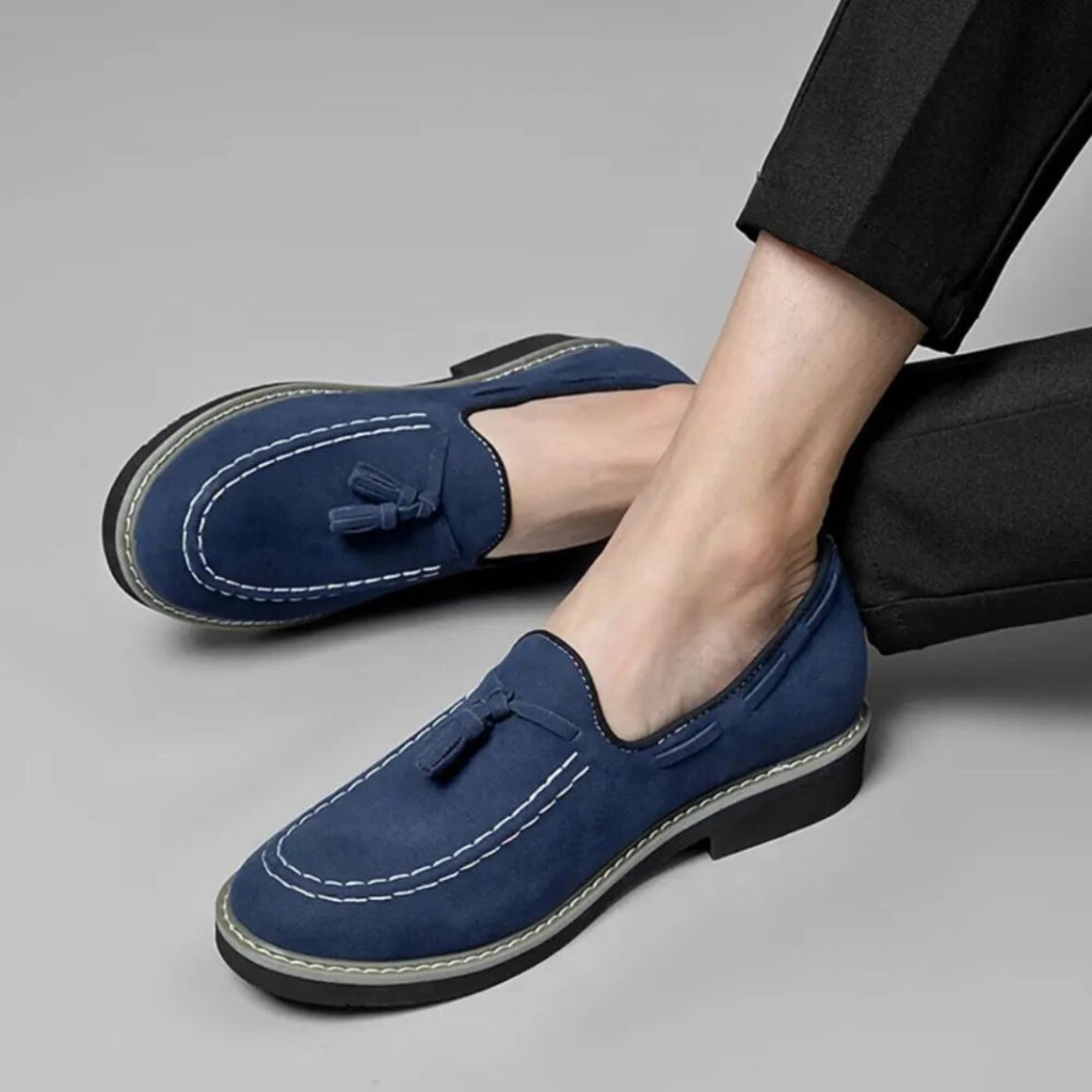 Tavino - 7cm (2.7") – Men's Elevator Shoes (Height Increasing, Hidden Lift) – Blue