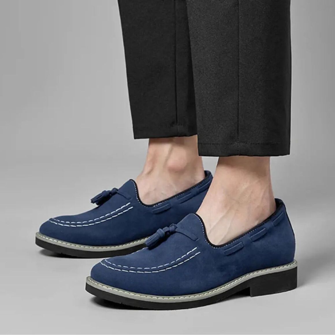 Tavino - 7cm (2.7") – Men's Elevator Shoes (Height Increasing, Hidden Lift) – Blue