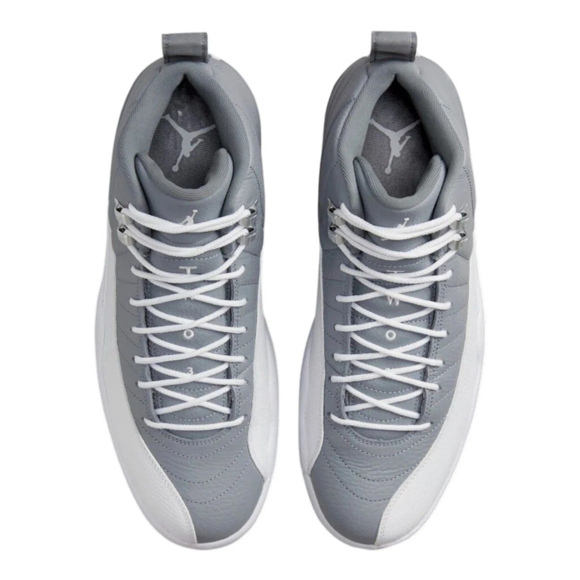 Air Jordan 12 Retro Stealth Mid Top Basketball Sneakers - Stealth / White / Cool Grey