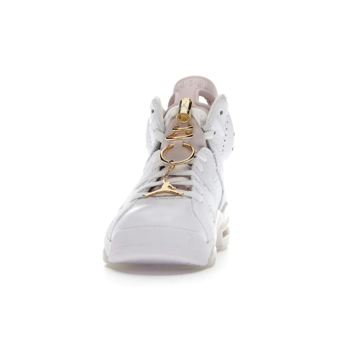 Jordan 6 Retro Gold Hoops - Premium Retro Basketball Sneakers - White / Metallic Gold