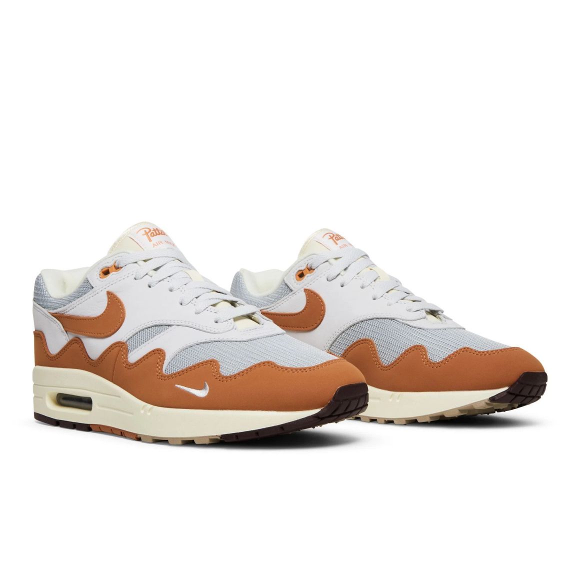 Air Max 1 Patta Waves 'Monarch' Sneakers - Monarch / Deep Brown / Wave Pattern