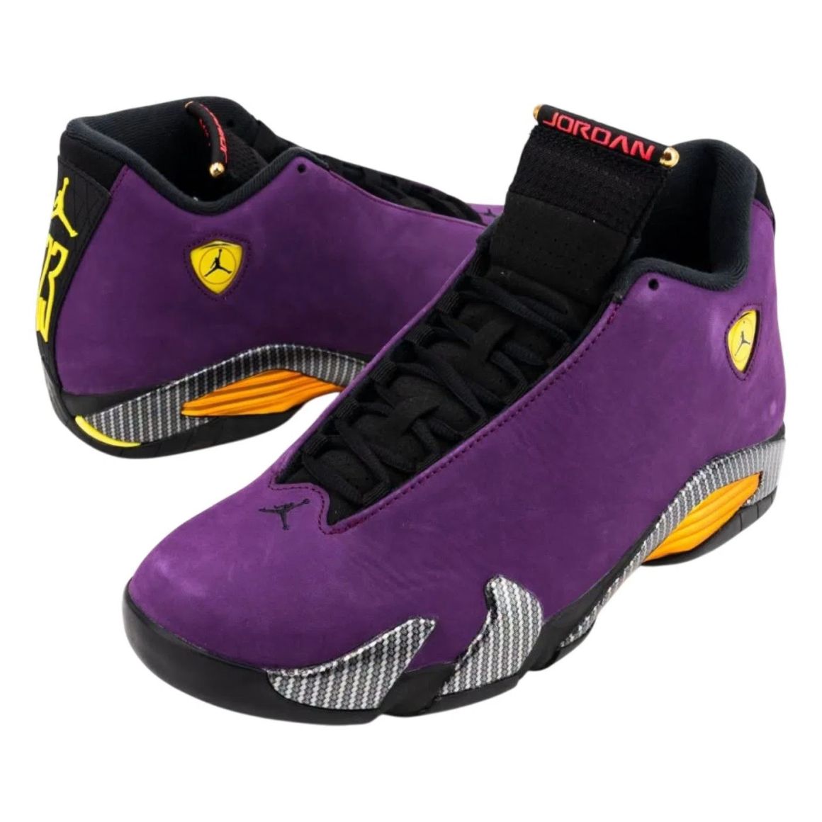 Air Jordan 14 Night Purple Retro Basketball Sneakers - Purple Black