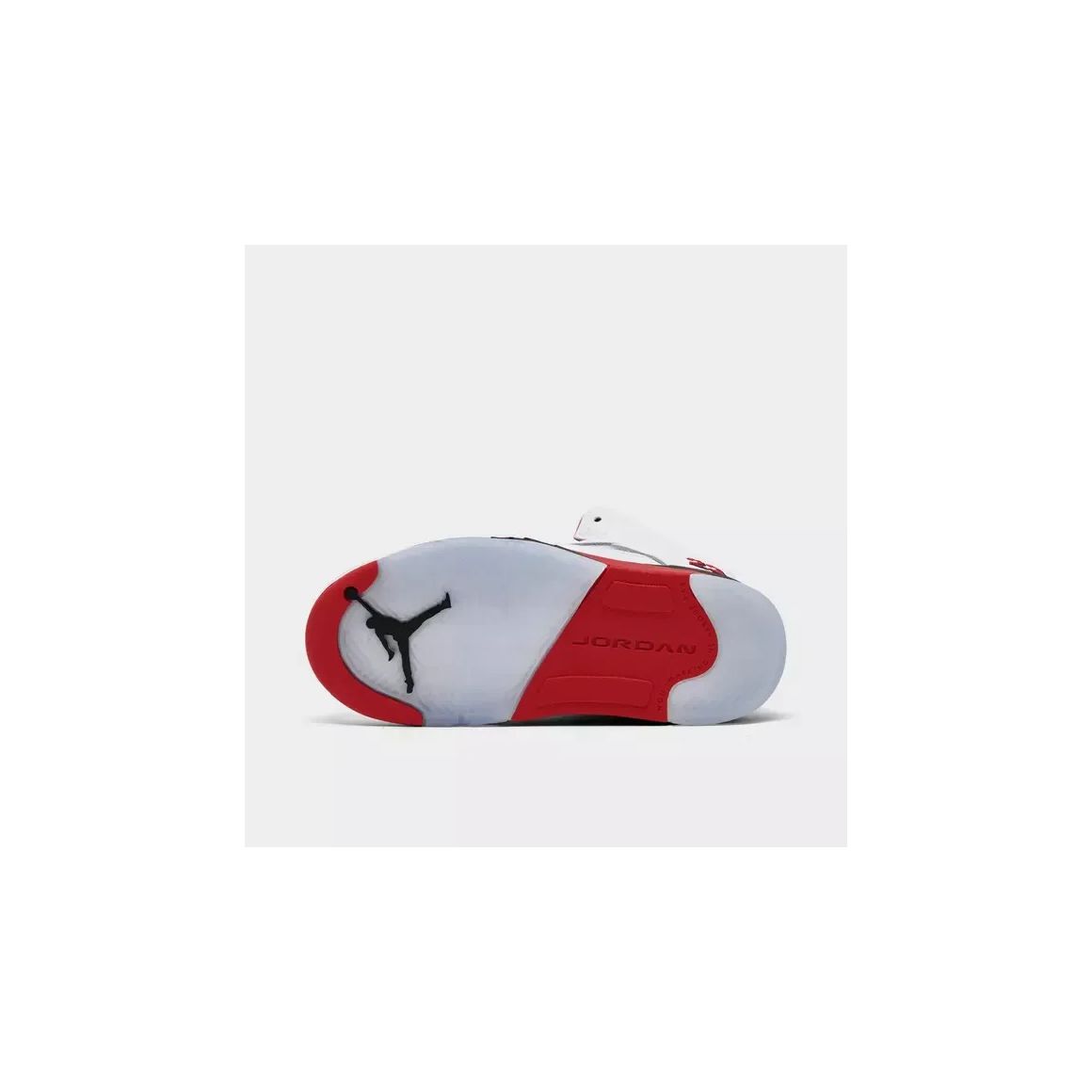 Air Jordan 5 Retro "Fire Red Black Tongue" - Classic Heritage High-Top Model - White/Fire Red