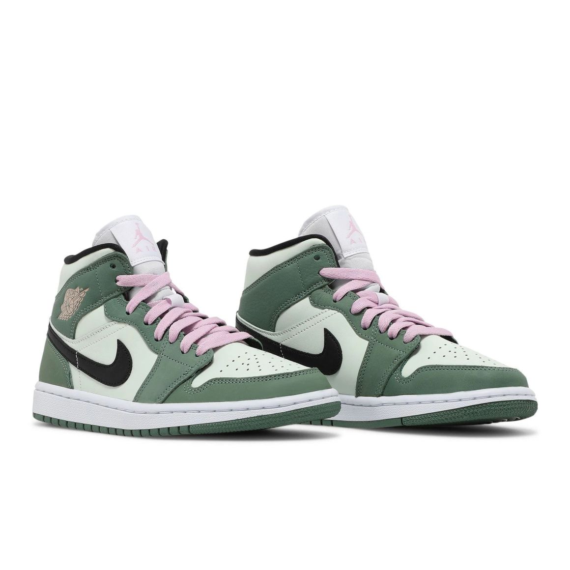 Jordan 1 Mid Dutch Green – Women’s Edition | Stylish Mid Top Sneakers - Dutch Green / White / Black