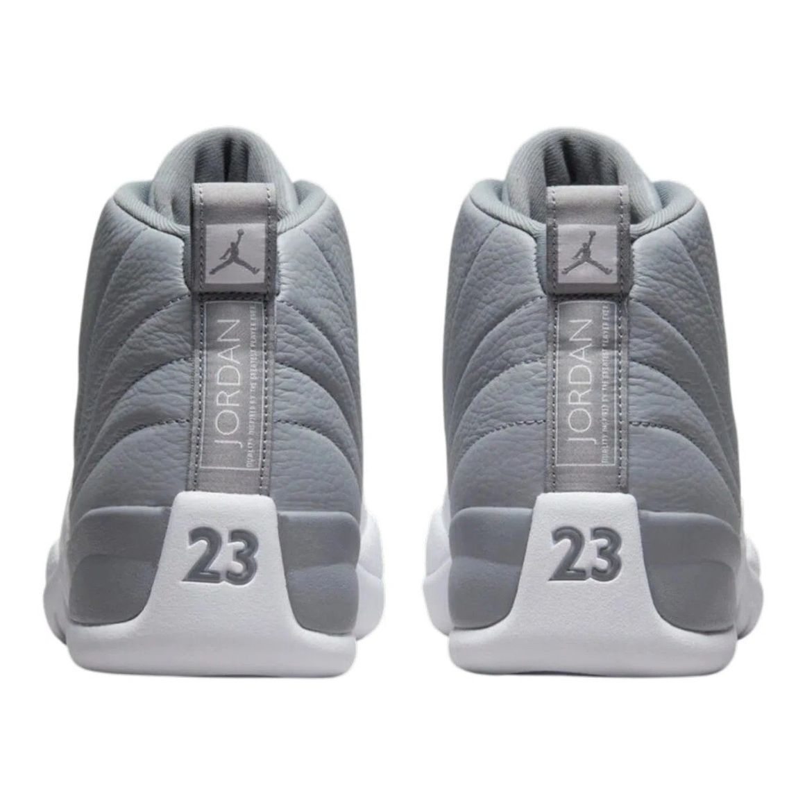 Air Jordan 12 Retro Stealth Mid Top Basketball Sneakers - Stealth / White / Cool Grey