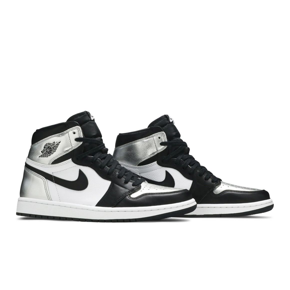 Air Jordan 1 Retro High OG 'Silver Toe' - Women's Shoes - Gray