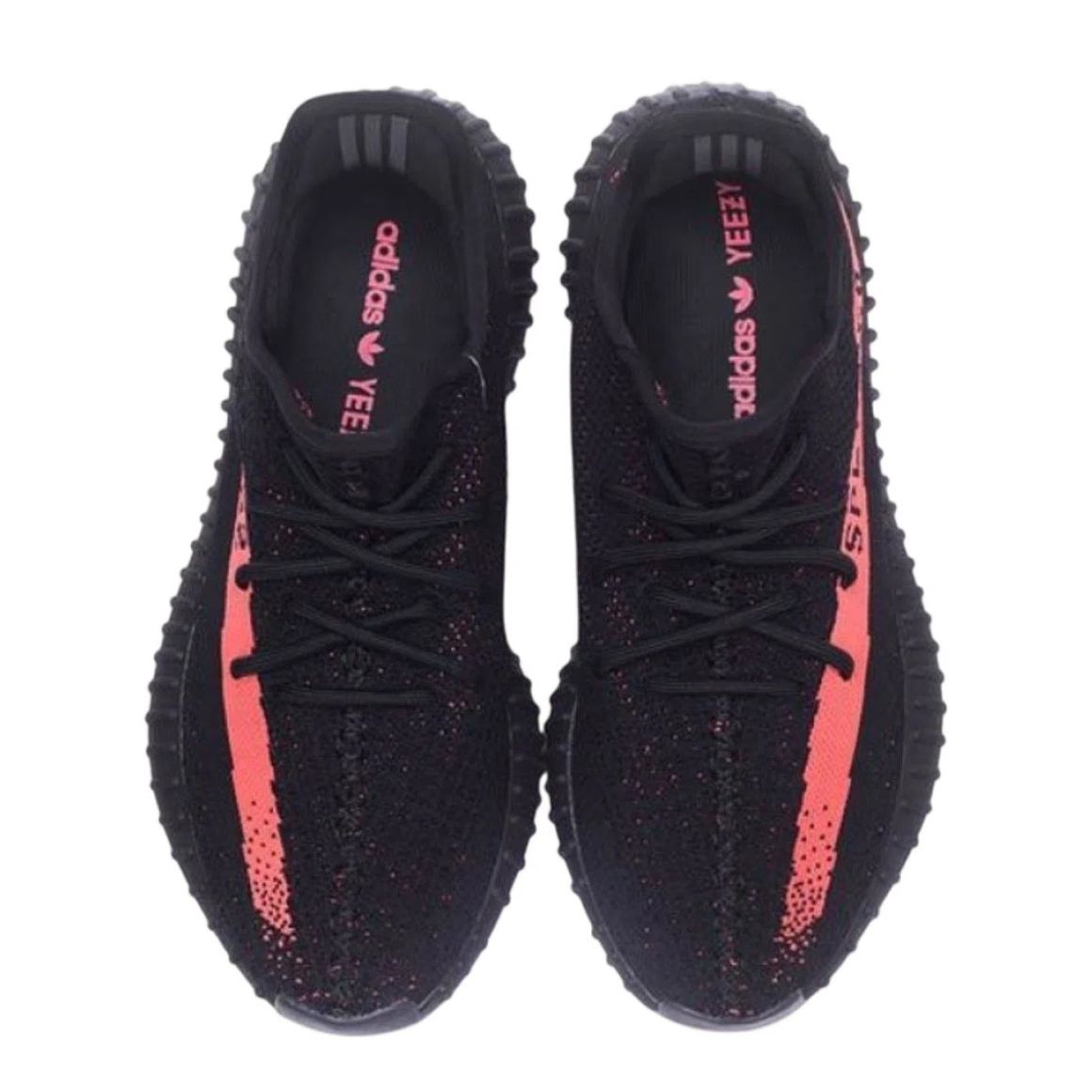 Boost 350 V2 Low Top Lifestyle Running Sneakers - Core Black Red