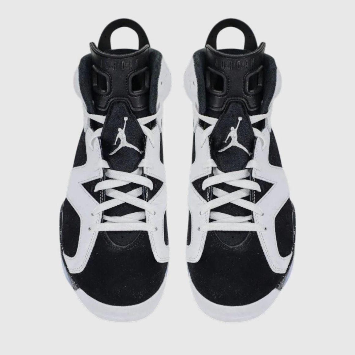 Air Jordan 6 Oreo Mid Top Basketball Sneakers - White/Black