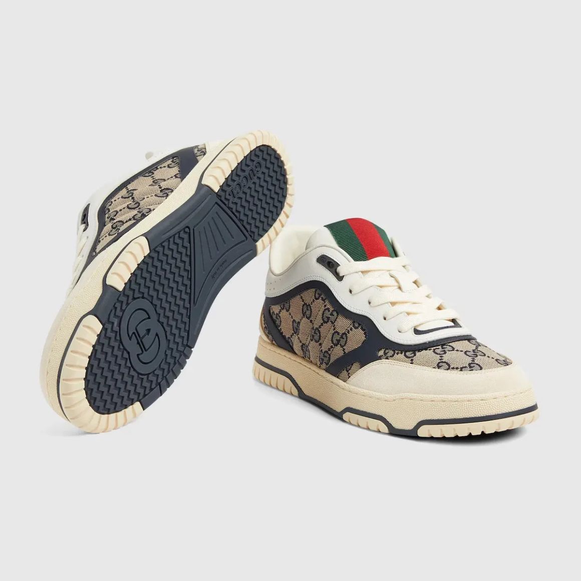 Men's Re-Web sneaker - Beige / Blue