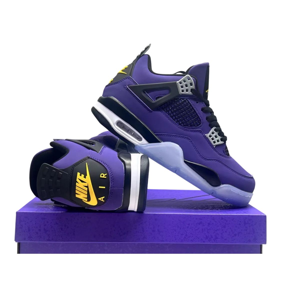 Air Jordan 4 Retro "Imperial Purple" - Premium Heritage Mid-Top Model - Purple / Gold