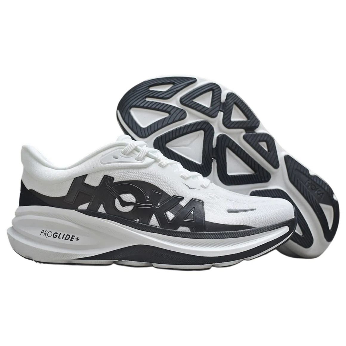 Clifton Pro Lightweight Road Running Shoes - White / Black