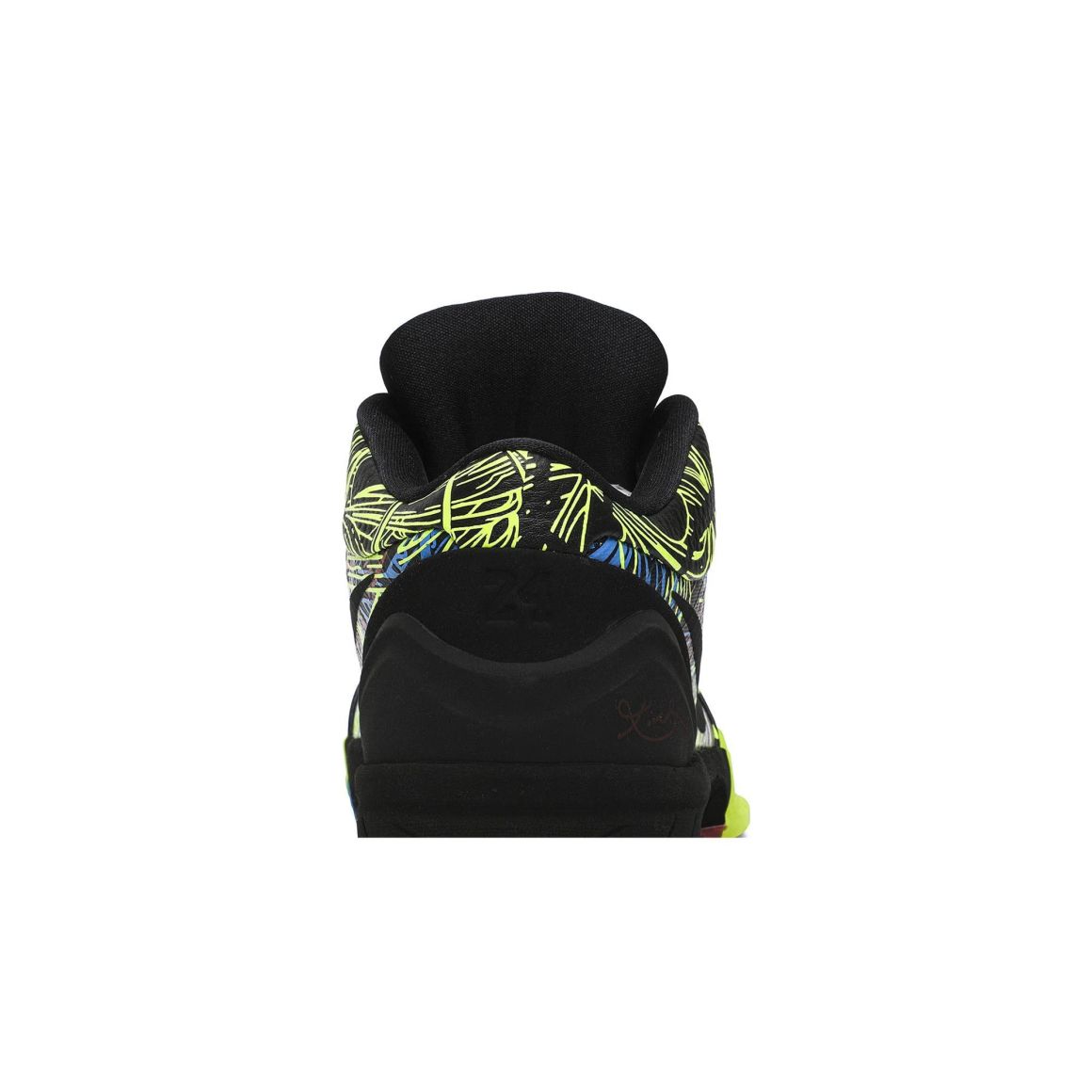 Kobe 4 Protro Wizenard - Limited Edition Basketball Sneakers - Black / White / Green Glow