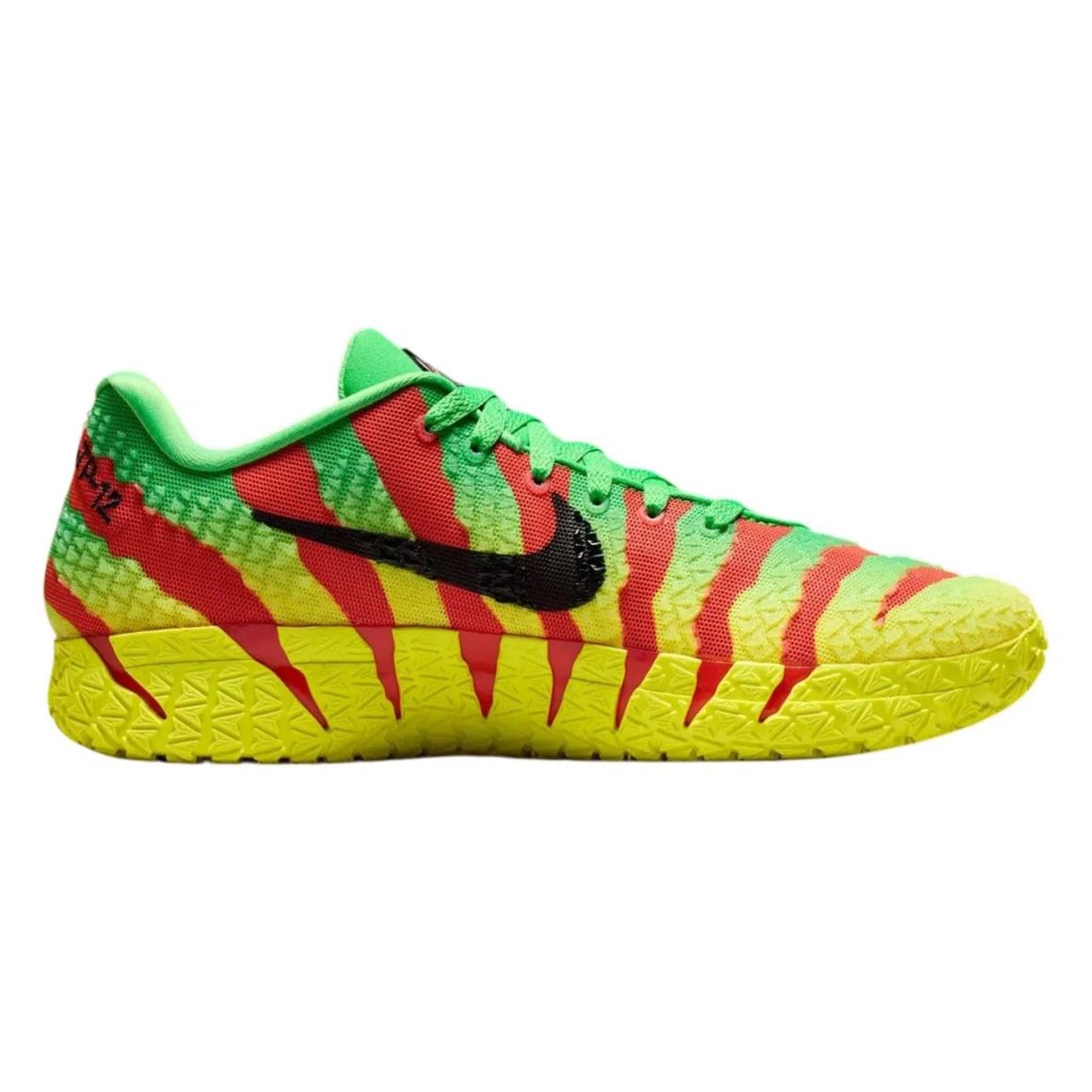 Ja 3 Lightweight Basketball Sneakers - Green Spark / University Red / Dynamic Yellow