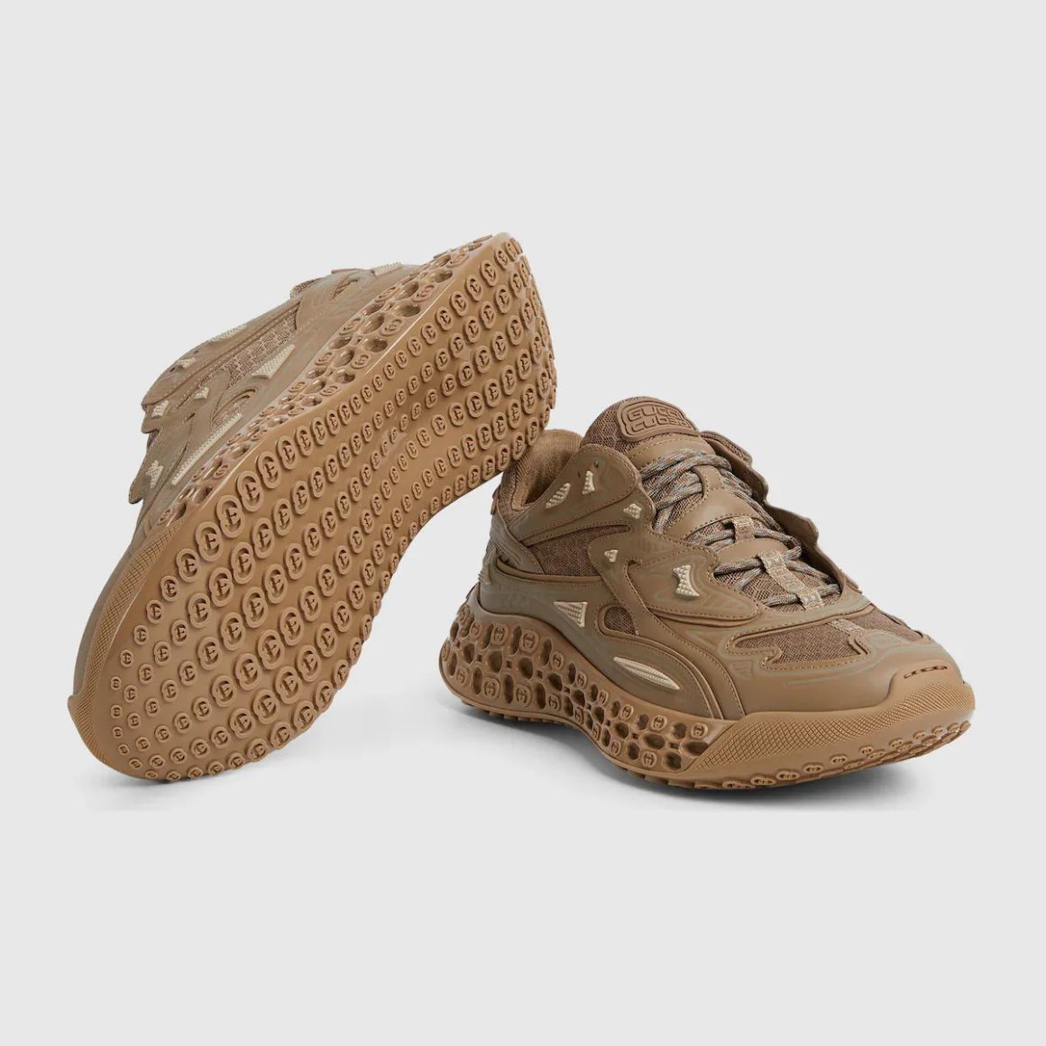Men's cub3d sneaker - brown Demetra and mesh