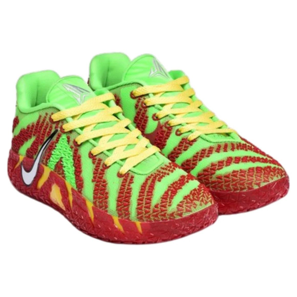 Ja 3 Lightweight Basketball Sneakers - Green Spark / University Red / Dynamic Yellow