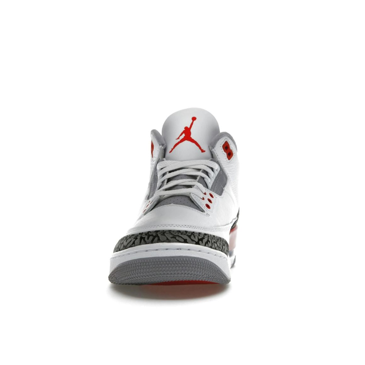 Jordan 3 Fire Red - Classic Retro Basketball Sneakers - White / Fire Red / Black