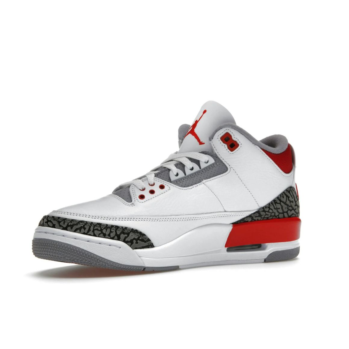 Jordan 3 Fire Red - Classic Retro Basketball Sneakers - White / Fire Red / Black