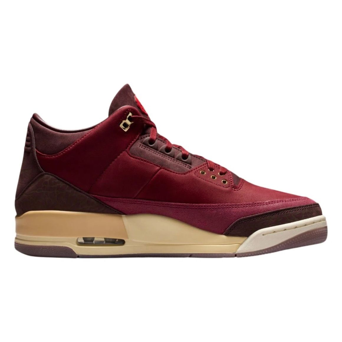 Air Jordan 3 Retro Bin23 Basketball Sneakers - Team Red/Burgundy Crush/Coconut Milk