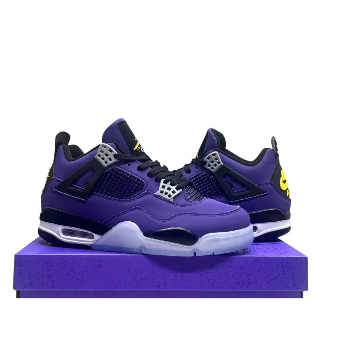 Air Jordan 4 Retro "Imperial Purple" - Premium Heritage Mid-Top Model - Purple / Gold