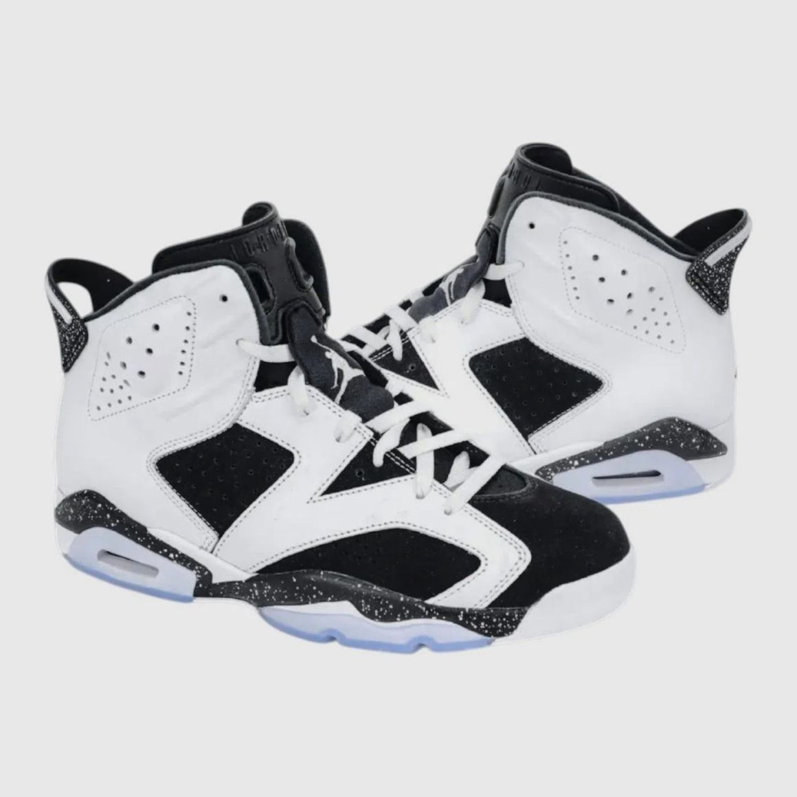 Air Jordan 6 Oreo Mid Top Basketball Sneakers - White/Black