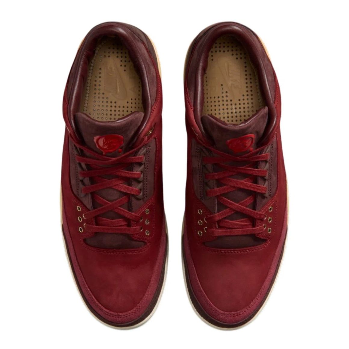 Air Jordan 3 Retro Bin23 Basketball Sneakers - Team Red/Burgundy Crush/Coconut Milk