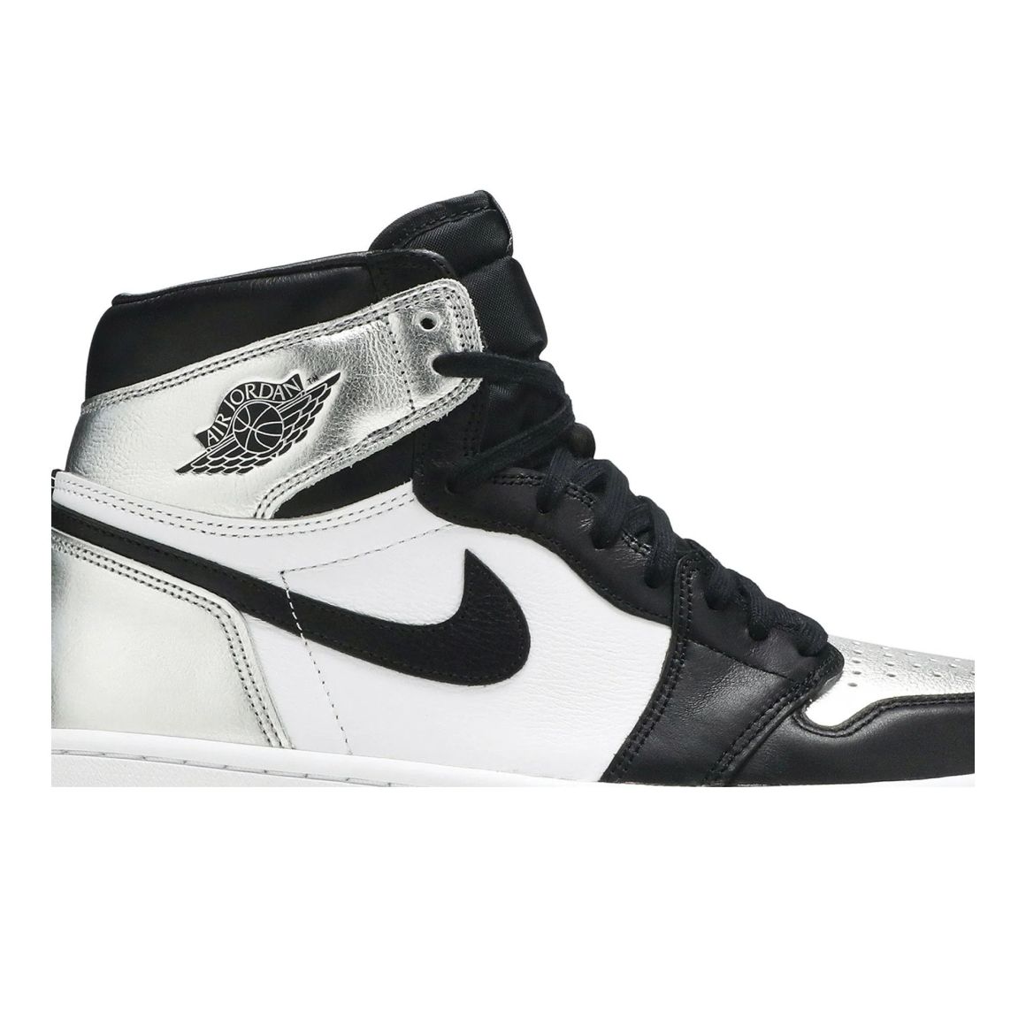Air Jordan 1 Retro High OG 'Silver Toe' - Women's Shoes - Gray