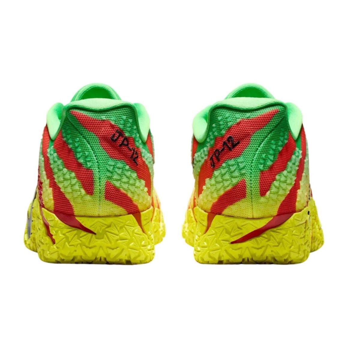 Ja 3 Lightweight Basketball Sneakers - Green Spark / University Red / Dynamic Yellow