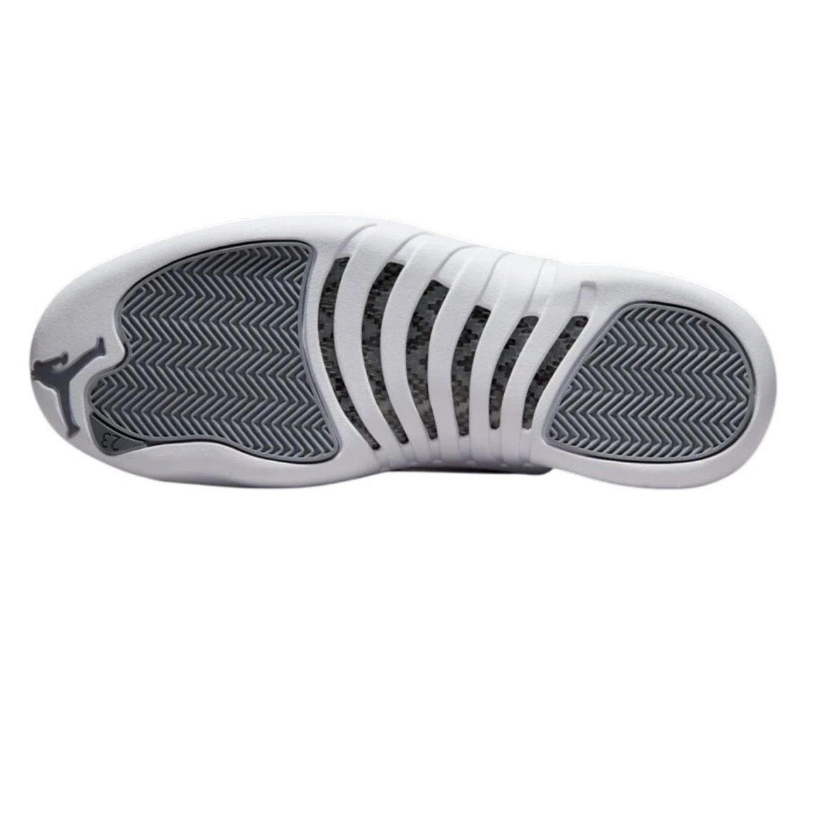 Air Jordan 12 Retro Stealth Mid Top Basketball Sneakers - Stealth / White / Cool Grey