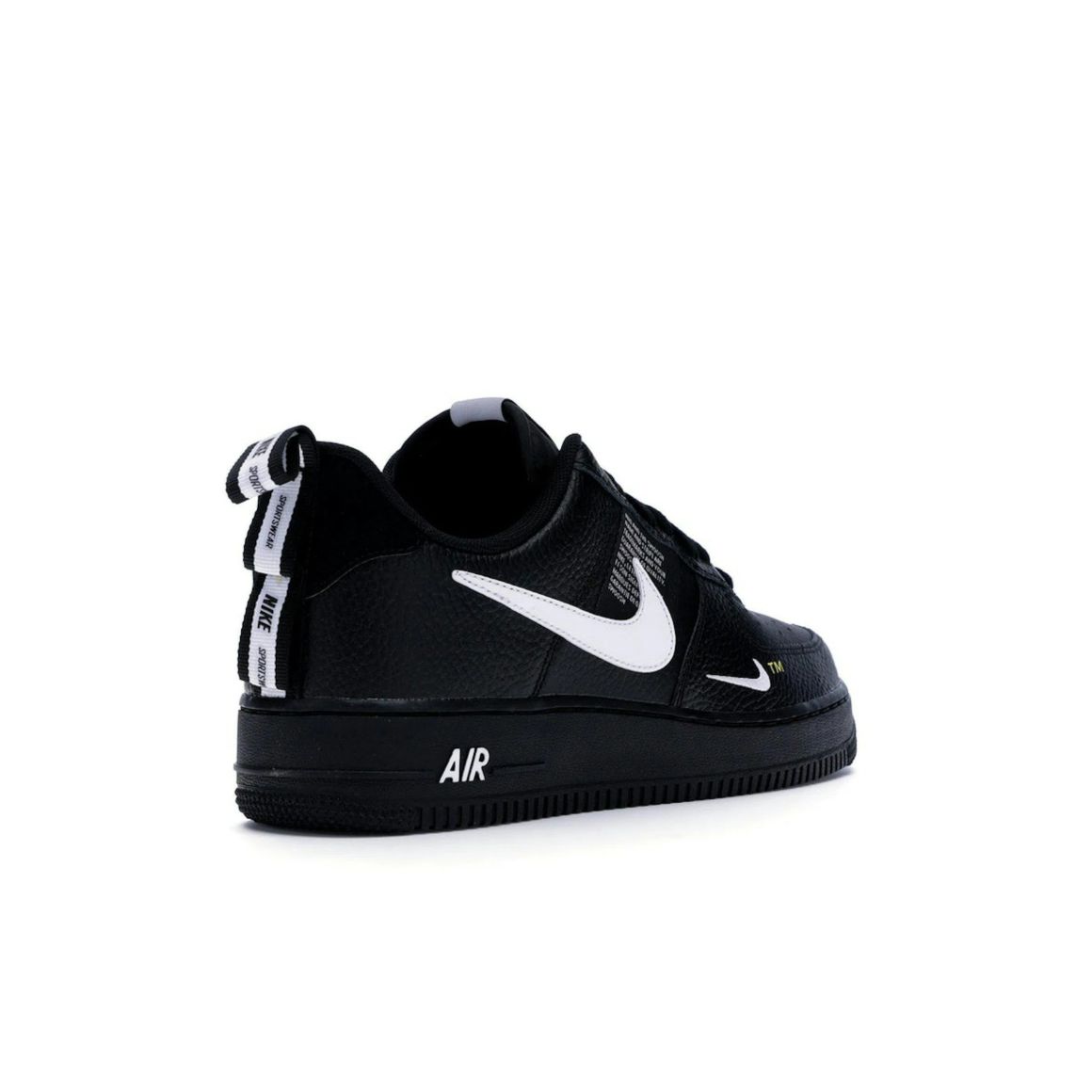 Air Force One Utility Overbranding Black White - Stylish Black & White Utility Sneakers - White/Black
