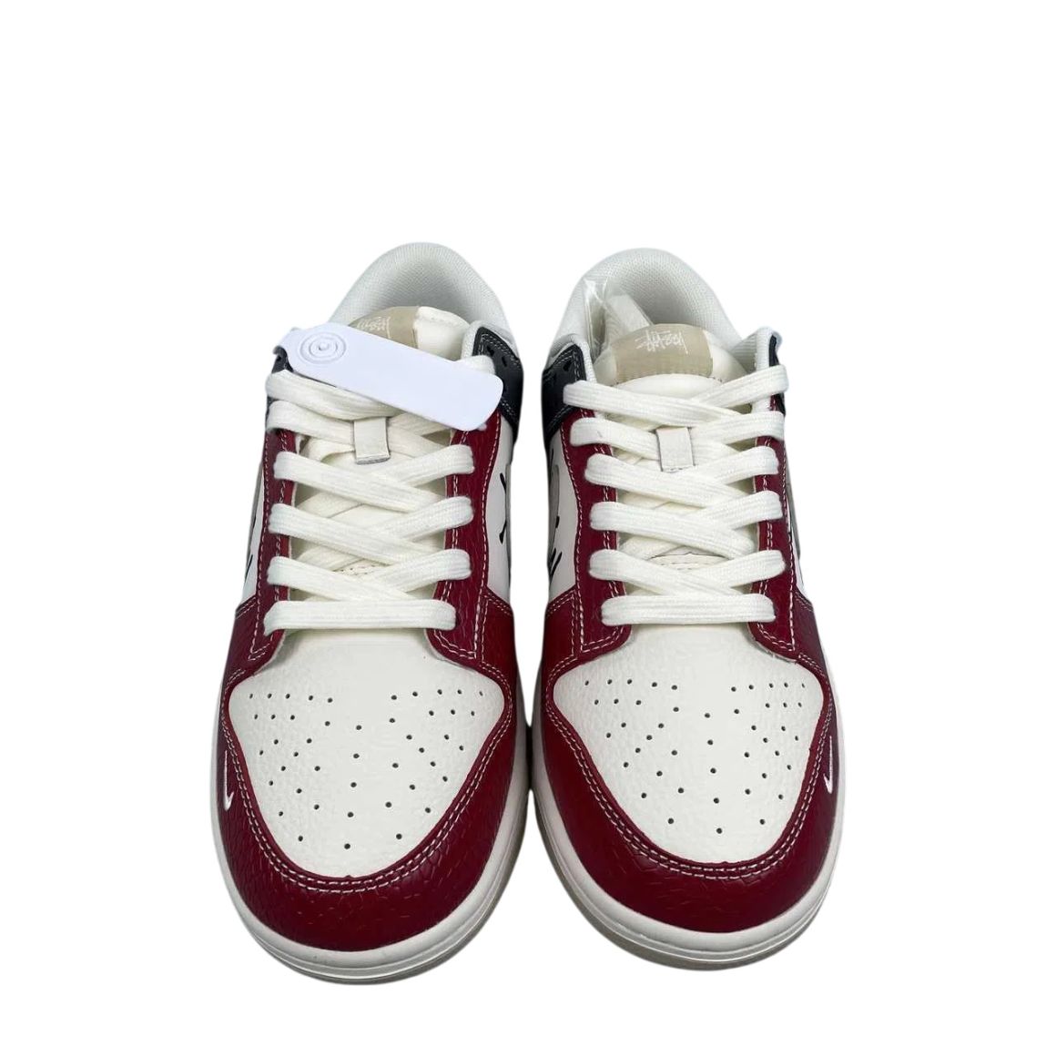 Dunk Low Casual Low-Top Sneakers – Clean Street Style Comfort Shoes - Sail/Burgundy