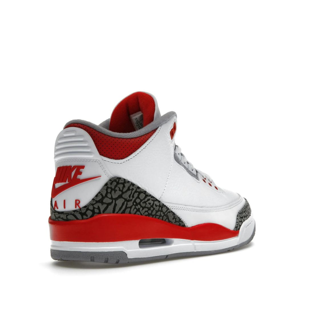 Jordan 3 Fire Red - Classic Retro Basketball Sneakers - White / Fire Red / Black