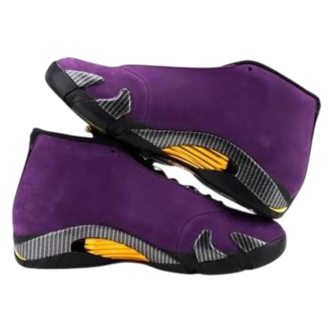 Air Jordan 14 Night Purple Retro Basketball Sneakers - Purple Black
