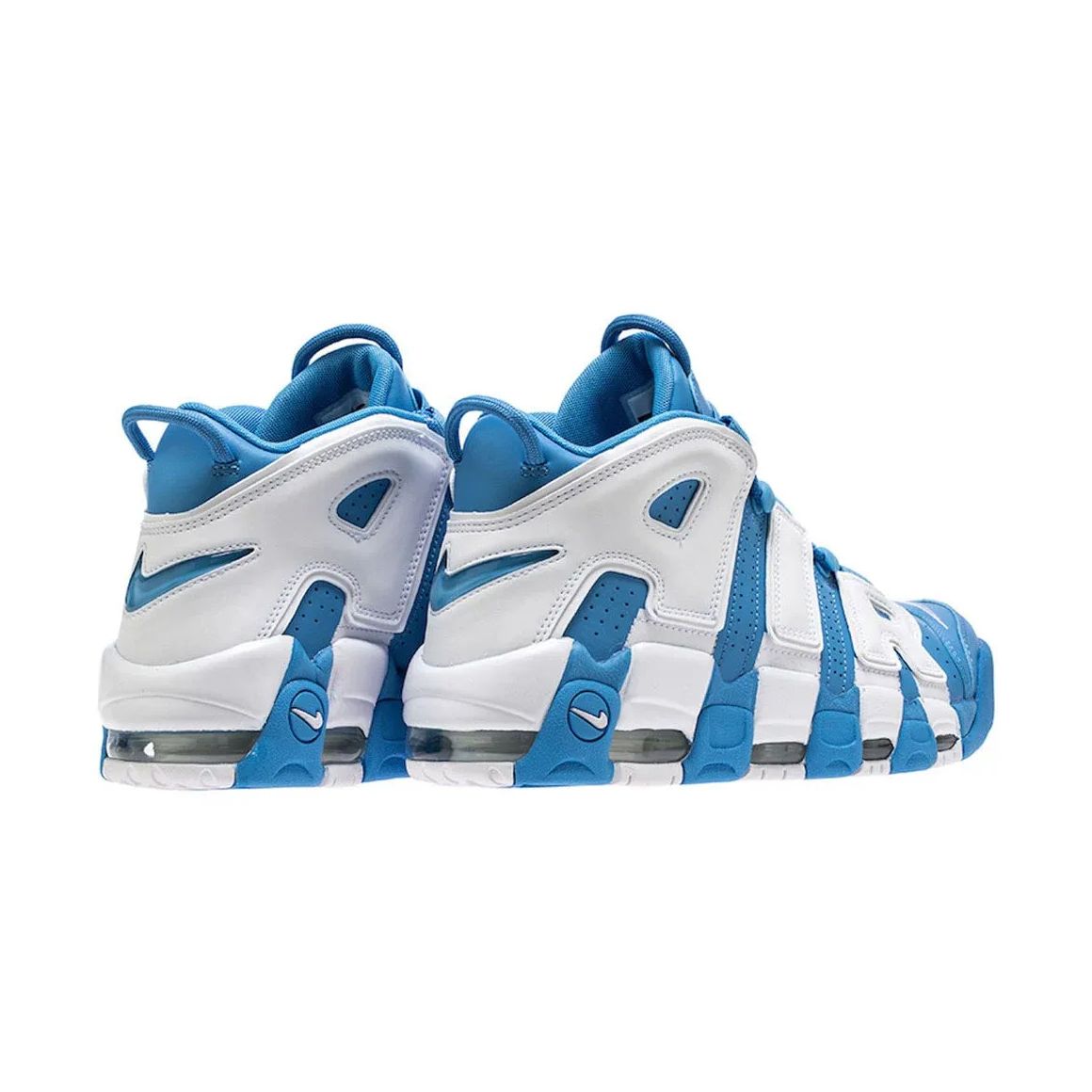 Air More Uptempo University Blue Mid Top Streetwear Basketball Sneakers - White/Blue