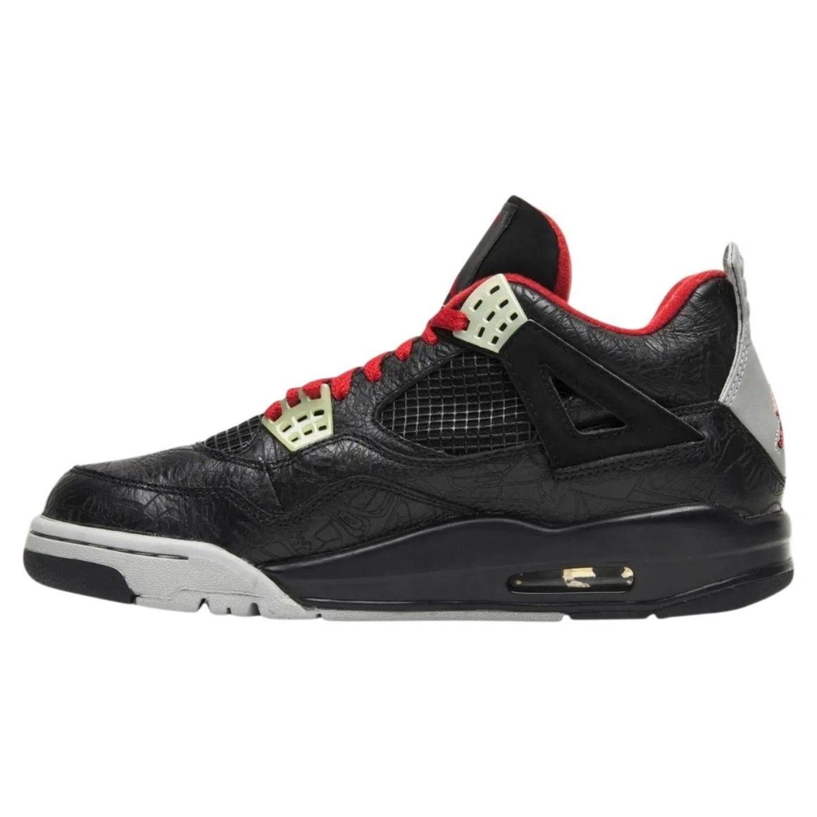 Air Jordan 4 Laser Basketball Sneakers - Black/Multi-Color