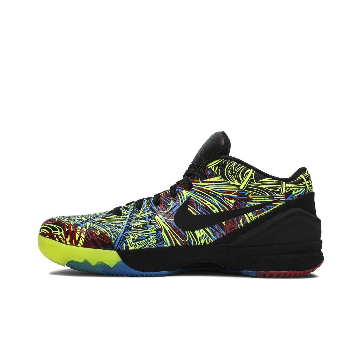 Kobe 4 Protro Wizenard - Limited Edition Basketball Sneakers - Black / White / Green Glow
