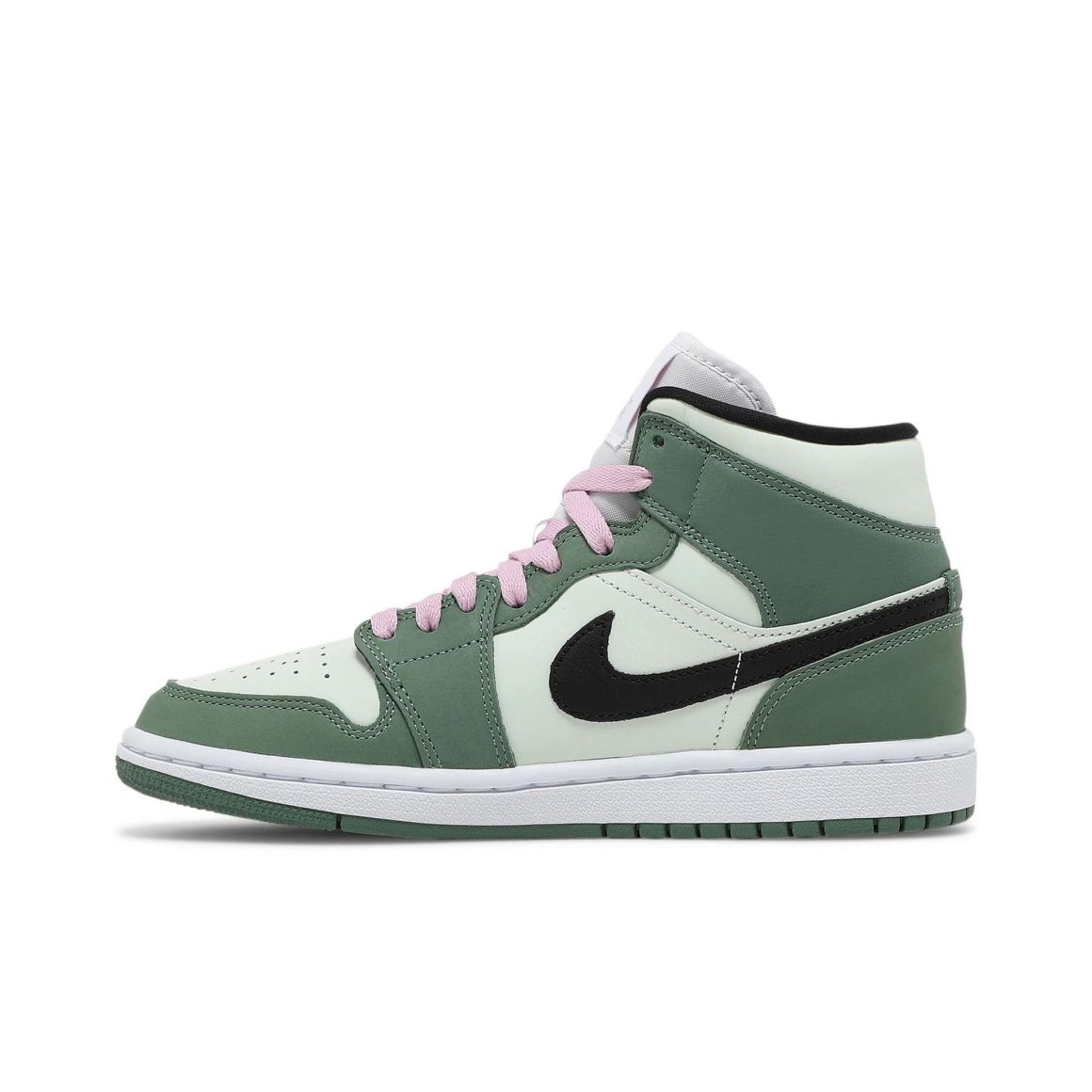 Jordan 1 Mid Dutch Green – Women’s Edition | Stylish Mid Top Sneakers - Dutch Green / White / Black