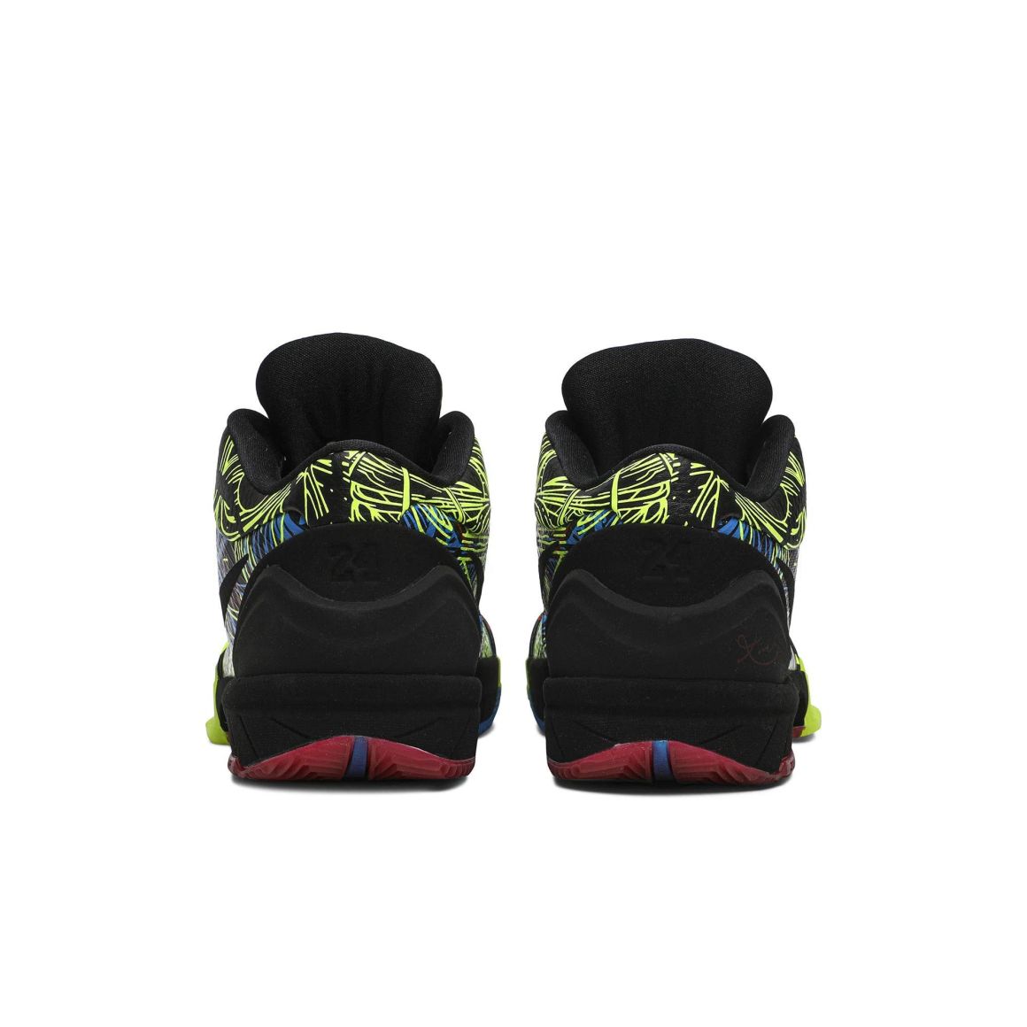 Kobe 4 Protro Wizenard - Limited Edition Basketball Sneakers - Black / White / Green Glow