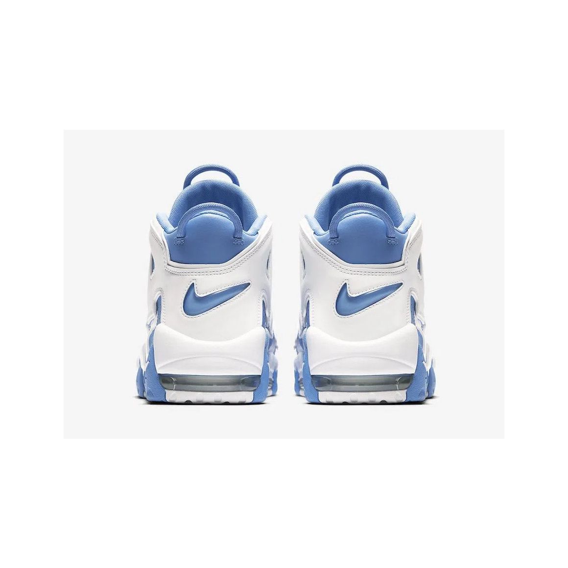 Air More Uptempo University Blue Mid Top Streetwear Basketball Sneakers - White/Blue